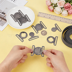 6 Sets Zinc Alloy Side Release Buckles&nbsp;FIND-BC0019-63B