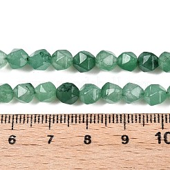 天然石グリーンアベンチュリンビーズ連売り  ラウンド  多面カット  5.5~6x5.5~6.5mm  穴：1mm  約60~62個/連  14.17~14.88''（36~37.2センチメートル）&nbsp;G-T138-224