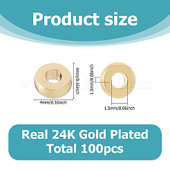 100Pcs Brass Beads&nbsp;KK-HS0015-28G
