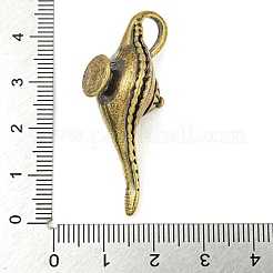 リビングルームのテーブルの装飾用の真鍮製の置物像  アンティークブロンズ  やかん  17.5x42.5x17.5mm&nbsp;DJEW-Q005-01C-AB