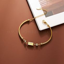 304 Stainless Steel Pave Rhinestone Link Bracelets&nbsp;WG2A3A5-01