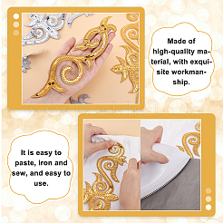 6 Styles Auspicous Cloud Ethnic Style PVC Sequin Embroidery Polyester Cloth Iron On Patches&nbsp;PATC-GA0001-33