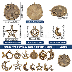 15 Styles Tibetan Style Alloy Pendants&nbsp;FIND-SC0008-47