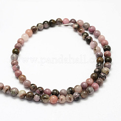 Natural Rhodonite Beads Strands&nbsp;X-G-F364-01-8mm