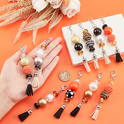 10Pcs 10 Styles Glass & Acrylic & Resin Beaded Pendant Decorations&nbsp;HJEW-AB00259