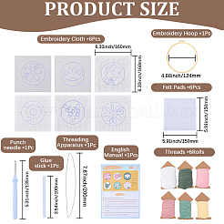 Cotton Plastic Iron Punch Needle Kits&nbsp;DIY-WH20048-075