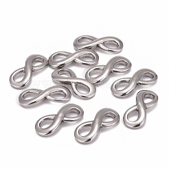 変色しにくい304ステンレススチールリンクコネクター  無限大  ステンレス鋼色  27x11x2.8mm  穴：7x5mm&nbsp;LS-STAS-M199-01