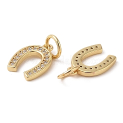 Rack Plating Brass Micro Pave Clear Cubic Zirconia Pendants&nbsp;ZIRC-P118-01G