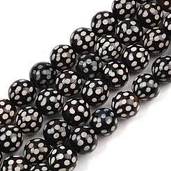 Tibetan Style dZi Beads Strands&nbsp;G-G328-A02-10mm