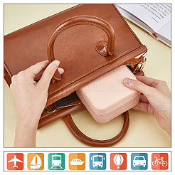 Square PVC with lint Jewelry Storage Zipper Box&nbsp;CON-WH0099-03A