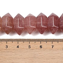 Natural Strawberry Quartz Double Terminated Point Beads Strands&nbsp;G-T142-92