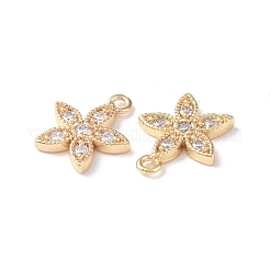 Brass Micro Pave Cubic Zirconia Pendants&nbsp;KK-I702-21G