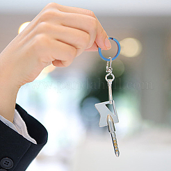 8Pcs 4 Styles Titanium Alloy Split Key Rings&nbsp;FIND-WR0010-05A