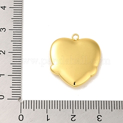 304ステンレスペンダント  ハートチャーム  18KGP本金メッキ  23x20x4mm  穴：1.6mm&nbsp;STAS-Q322-26G-04