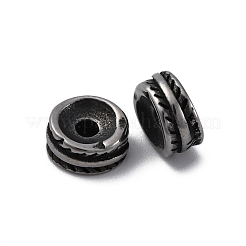304ステンレススチールビーズ  コラム  アンティークシルバー  8x4mm  穴：2mm&nbsp;STAS-S171-10AS