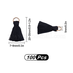 100Pcs Polycotton(Polyester Cotton) Tassel Pendant Decorations&nbsp;FIND-SC0003-23
