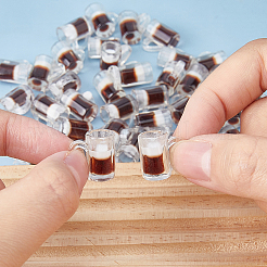 プラスチックペンダント50個  ビールの魅力  ココナッツブラウン  14.5x15x9mm  穴：4x3.5mm&nbsp;KY-DC0001-61A