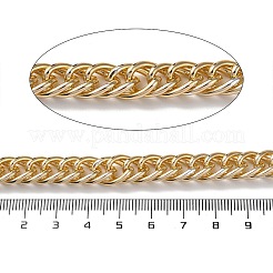 酸化アルミニウムロープチェーン  溶接されていない  スプールで  ゴールドカラー  14x9.5x2mm  約65.62フィート（20m）/ロール&nbsp;CHA-E003-01G