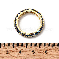 Brass Micro Pave Cubic Zirconia Finger Rings&nbsp;RJEW-P166-10G