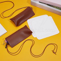 2Pcs Rectangle PU Leather Glasses Storage Bags&nbsp;ABAG-CN0001-75B