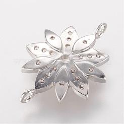 Brass Micro Pave Cubic Zirconia Links&nbsp;ZIRC-K061-57P