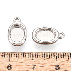 304 Stainless Steel Pendant Cabochon Settings&nbsp;STAS-N114-46A-P