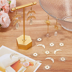 40Pcs 2 Styles Brass Connector Charms&nbsp;KK-BBC0005-50