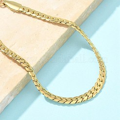 女性用304ステンレススチールスネークチェーンブレスレット  18KGP本金メッキ  6-3/4x1/8インチ（17.2x0.4cm）&nbsp;BJEW-U019-04G-07
