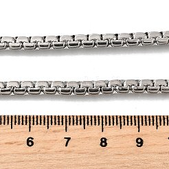 男性用ステンレススチールベネチアンチェーンネックレス201個  ステンレス鋼色  17.72インチ（45cm）  4mm&nbsp;STAS-V011-01A-P-1