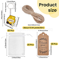 20Pcs PVC Pendant Keychains&nbsp;KEYC-BM0001-11C
