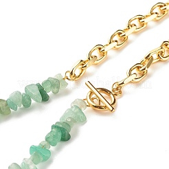 Natural Green Aventurine Chip Beads Jewelry Set&nbsp;SJEW-JS01223-07