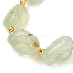 Natural Prehnite Nuggets Beaded Necklaces&nbsp;NJEW-P312-01P