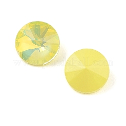 ガラスカボション  多面カット  コーン  きいろ  10x5mm  45個/セット&nbsp;GLAA-N0028-05G