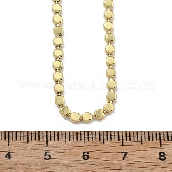 Brass Flat Ball Chain Necklaces for Women&nbsp;NJEW-U035-01G