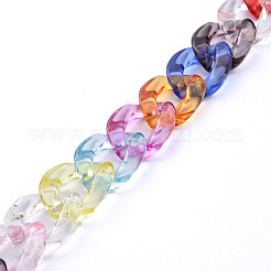 Handmade Transparent Acrylic Twisted Chains&nbsp;AJEW-JB00648