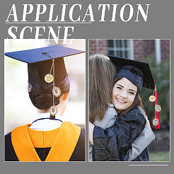 DIY Zinc Alloy Graduation Season Hat Brims Photo Pendant Decorations&nbsp;DIY-SC0020-66