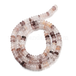 天然のバイオレットストロベリークォーツビーズの連  ロンデル  4~4.5x2~2.5mm  穴：1mm  約157~162個/連  15.16~15.55''（38.5~39.5センチメートル）&nbsp;G-K343-C19-01