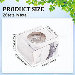 Folding Cardboard Paper Boxes with Round Visible Window&nbsp;LS-CON-WH0094-17