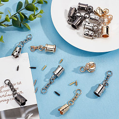 24 Sets 6 Style Zinc Alloy Cord End&nbsp;FIND-GF0003-81
