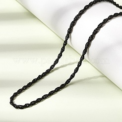 2MM Unisex 304 Stainless Steel Rope Chain Necklaces&nbsp;NJEW-P395-16EB