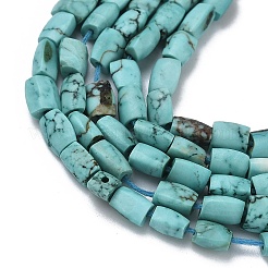 Dyed Natural Crackle Turquoise Beads Strands&nbsp;G-K365-G03-02