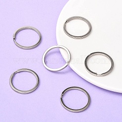アイアン製キーリング  キーホルダー留め金のパーツ  プラチナ  33mm&nbsp;LS-E335-3