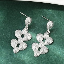 Brass Teardrop Dangle Stud Earrings&nbsp;EJEW-M066-03P