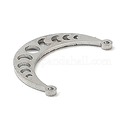 201ステンレススチールリンク  ムーンフェイズリンク  ムーン  ステンレス鋼色  14x21.5x1mm  穴：1mm&nbsp;STAS-H150-01P-1