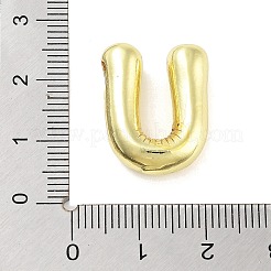 ラックメッキ真鍮チャーム  カドミウムフリー＆鉛フリー  長持ちメッキ  18KGP本金メッキ  U字  20x16.5x6mm  穴：2.5~3x2.5mm&nbsp;KK-C055-01U-G