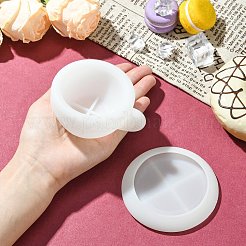 コーヒーカップシリコン型1セット  合金クリップ1個付き  ジャーナルページホルダー用の金属製ブッククリップ  UVレジン用  エポキシ樹脂工芸品作り  ホワイト  90x12.5mm&nbsp;DIY-CJ0003-22