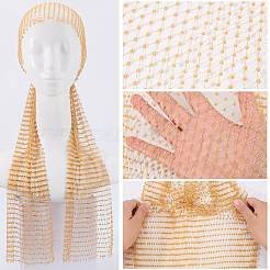 2Pcs 2 Colors Polyester Rhinestone Mesh Headpiece Cap for Women&nbsp;AJEW-CY0001-63