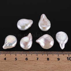 ナチュラルケシパールビーズ  養殖淡水パール  穴なし/ドリルなし  ティアドロップ  貝殻色  14~18x11~14x5.5~8.5mm&nbsp;PEAR-N020-S09