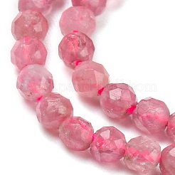 Natural Pink Tourmaline Beads Strands&nbsp;G-F619-20C-2mm
