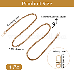 1Pc Imitation Leather & Aluminum Chain Bag Handles&nbsp;AJEW-CL0001-27C